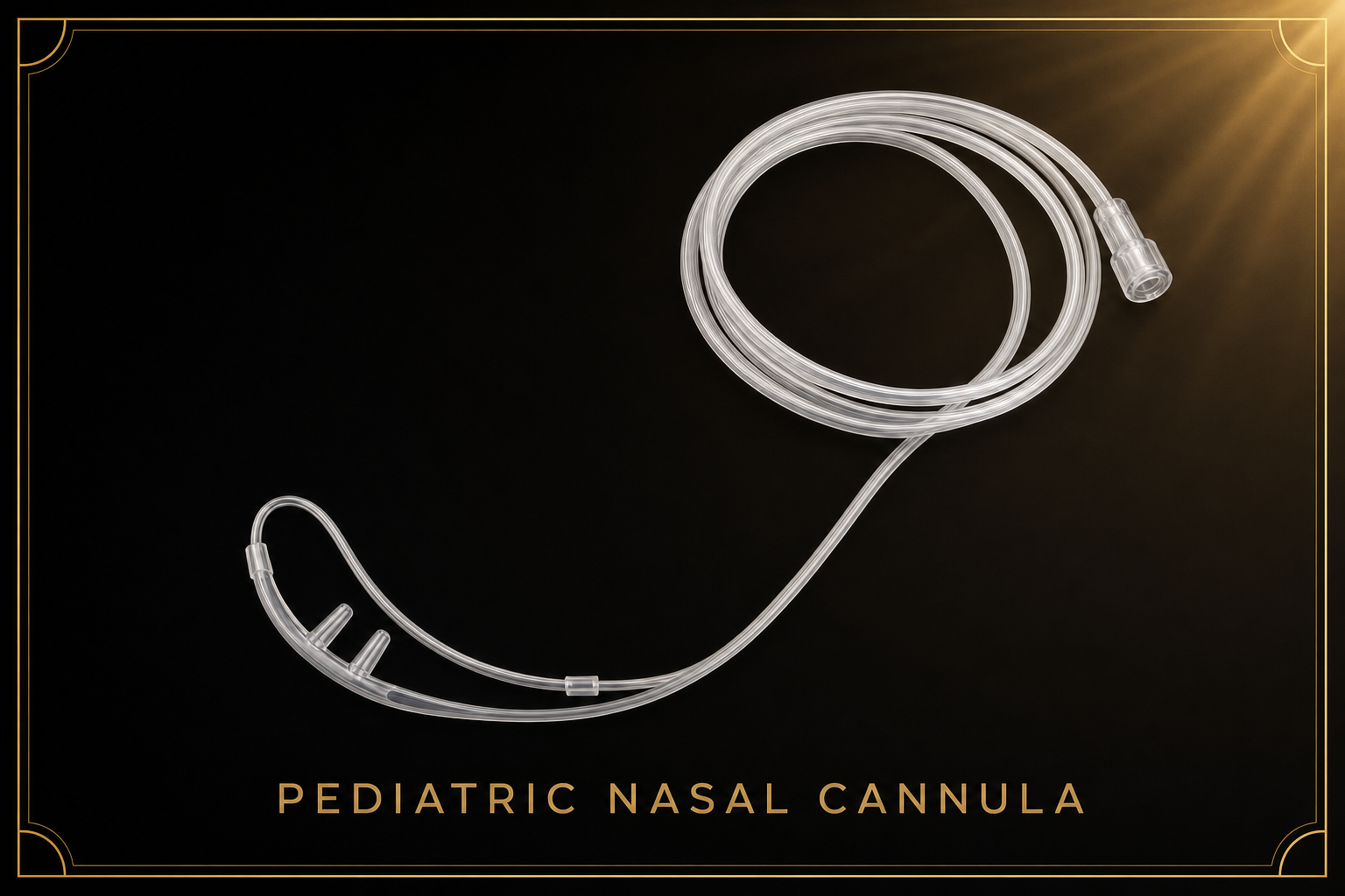 Pediatric Nasal Cannula 7ft with Straight Tip — For Hyperbaric Chamber