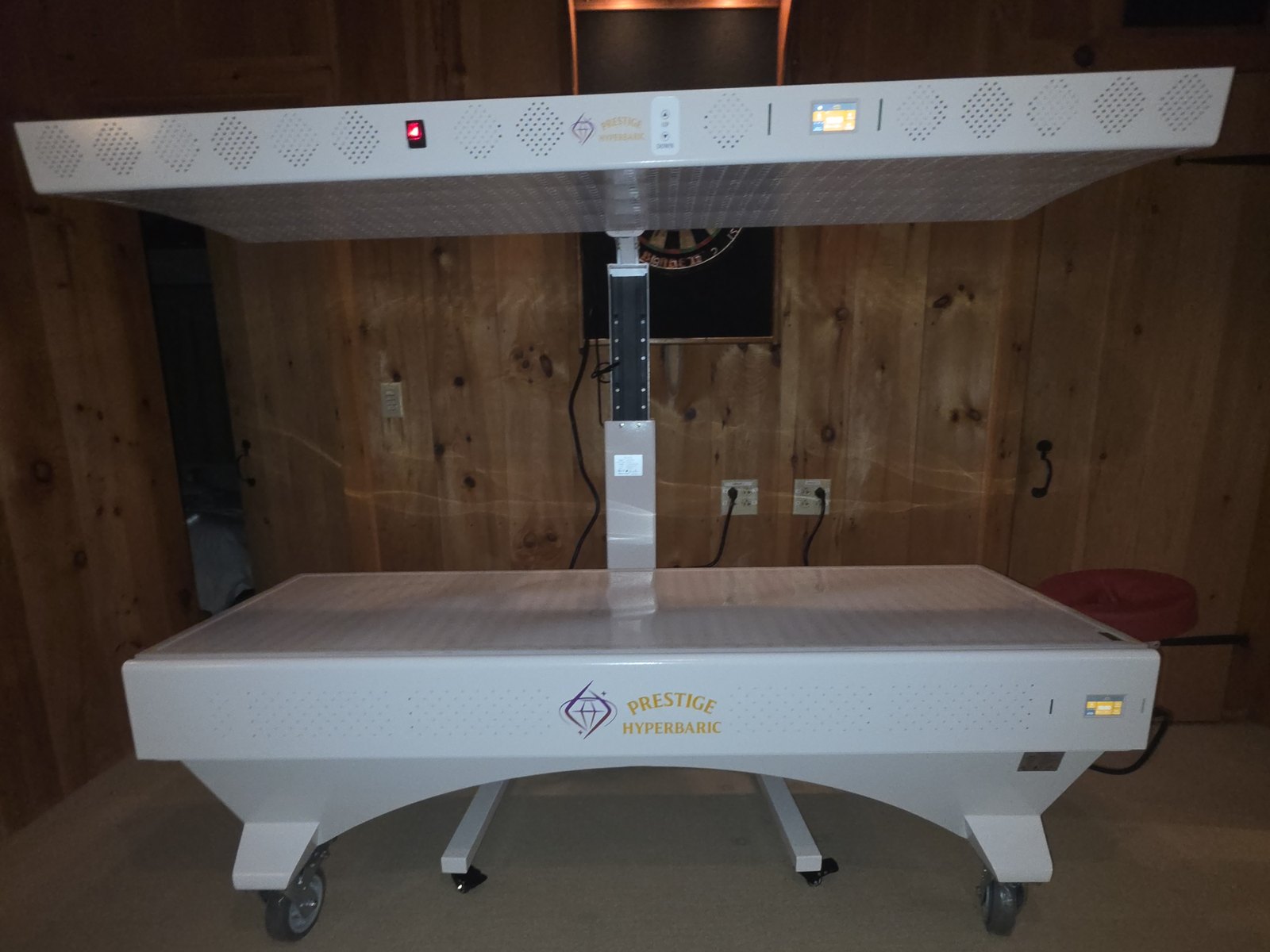 Prestige Pro red light bed detail in a private wellness room