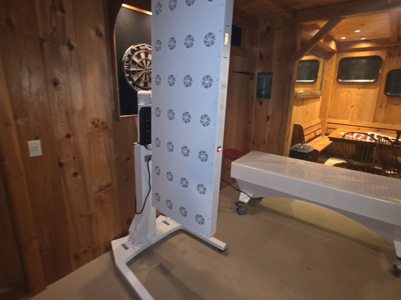 Customer install: Prestige Pro Modular 9-Wavelength Red Light Therapy Bed installed in a lower-level rec room in Weston, VT