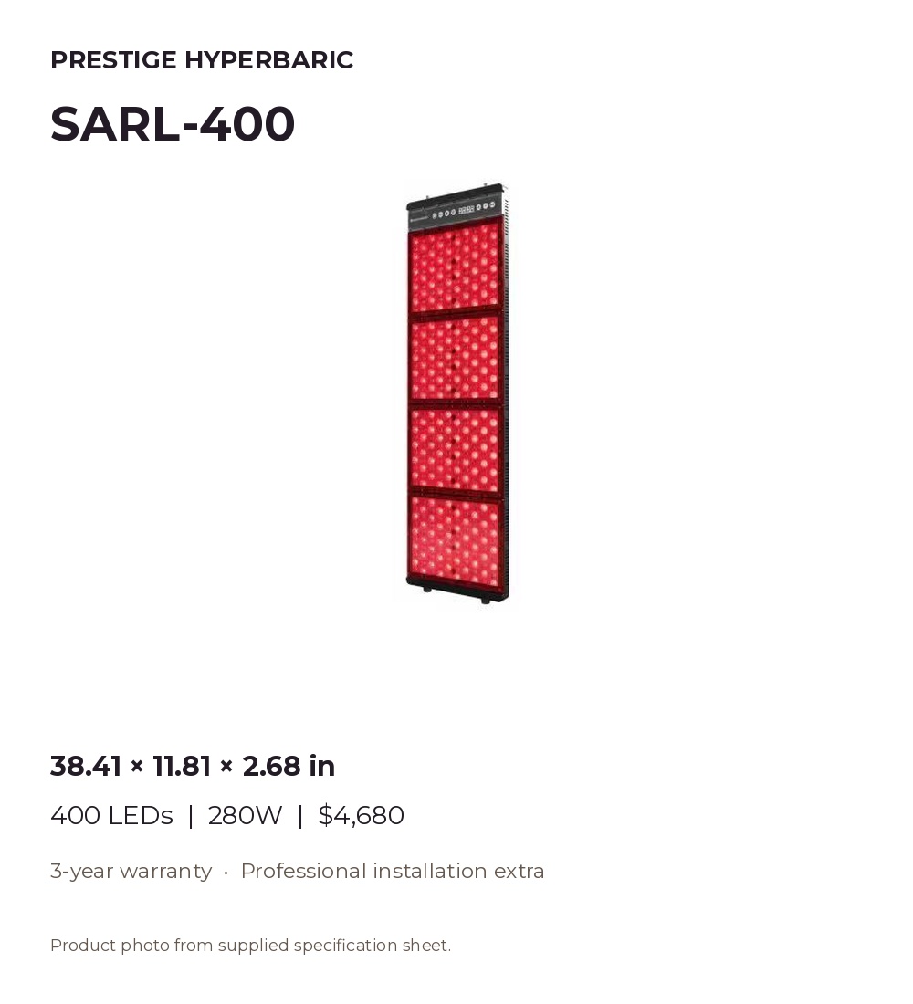 SARL-400 product photo adapted from the supplied specification sheet