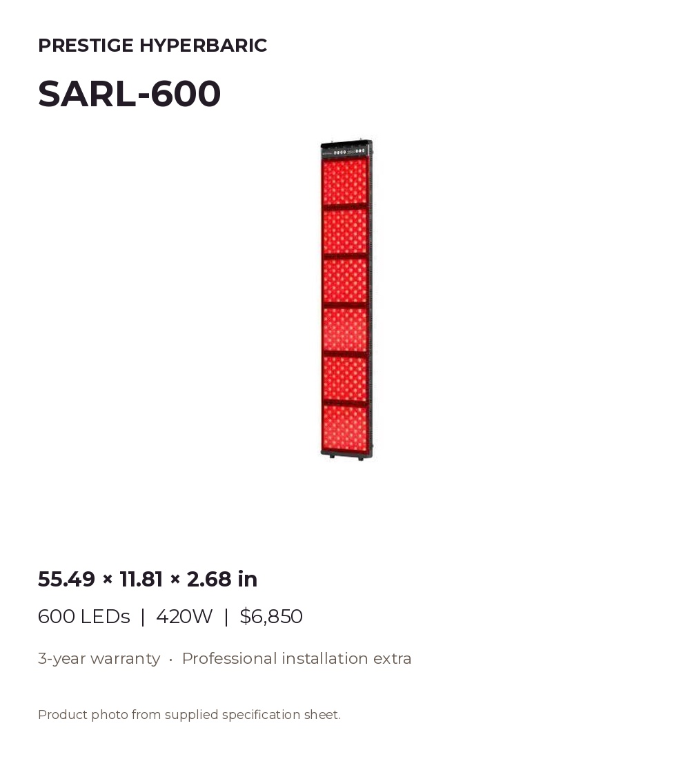SARL-600 product photo adapted from the supplied specification sheet