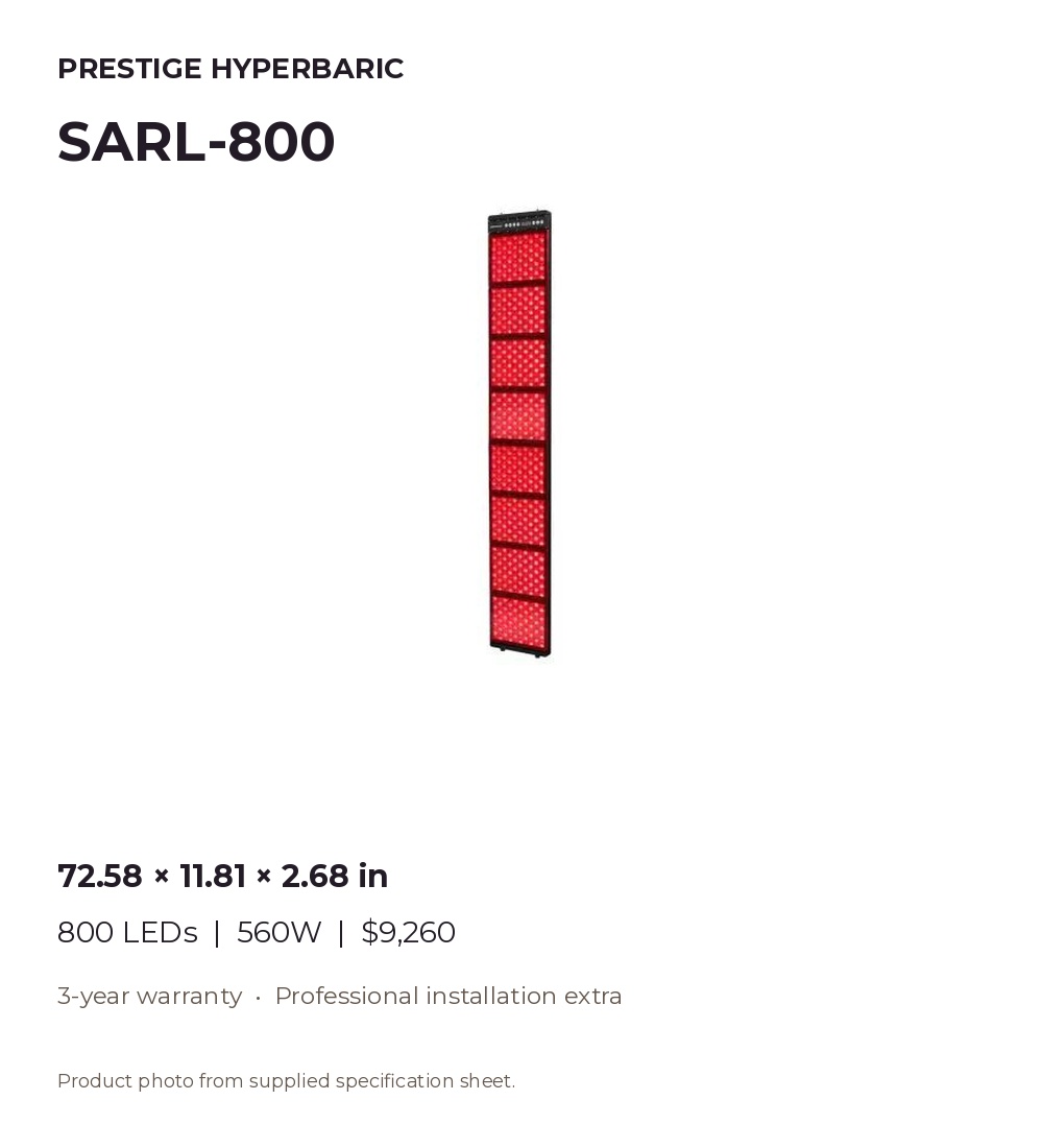 SARL-800 product photo adapted from the supplied specification sheet