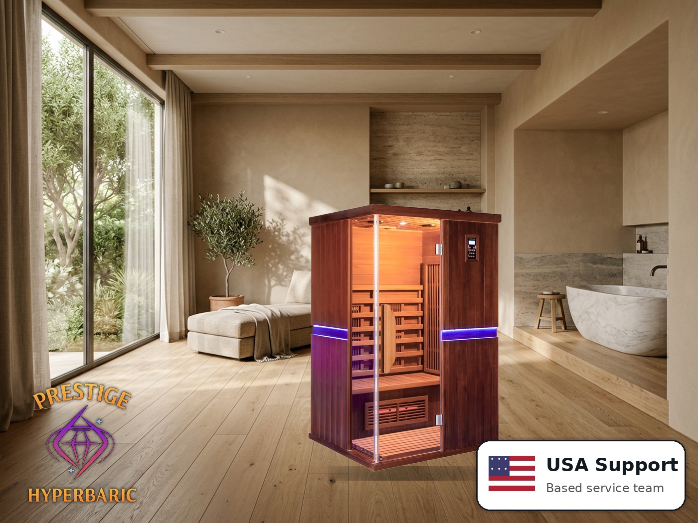 Prestige Wellness sauna lifestyle installation