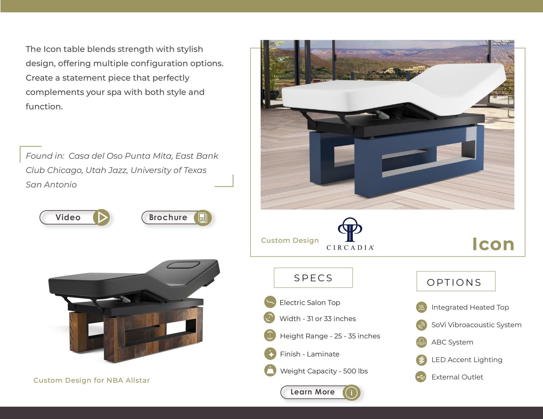 The Icon table blends strength with stylish design, offering multiple configuration options. Create a statement piece that perfectly complem
