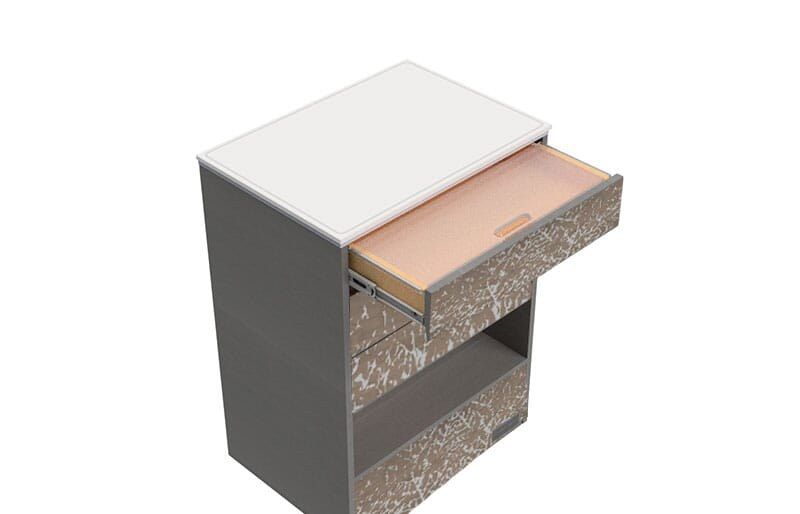 Oakworks Clodagh Spa Trolley – Leaf & Shade view 4